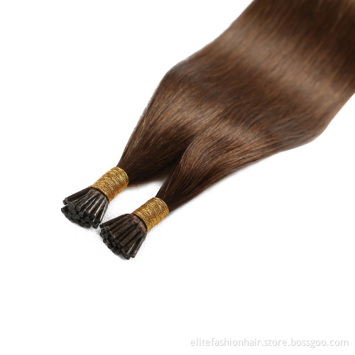 Hot Sale I Tip Human Hair Extensions Straight Remy Human Virgin Hair Double Drawn Prebonded I Tip Hair Extensions